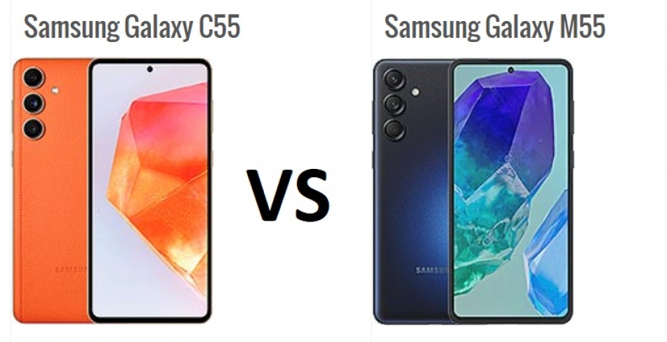Les principales différences entre le Galaxy C55 et le Galaxy M55
