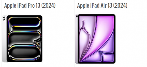 The main differences between the Apple iPad Pro 13 (2024) and the Apple iPad Air 13 (2024)