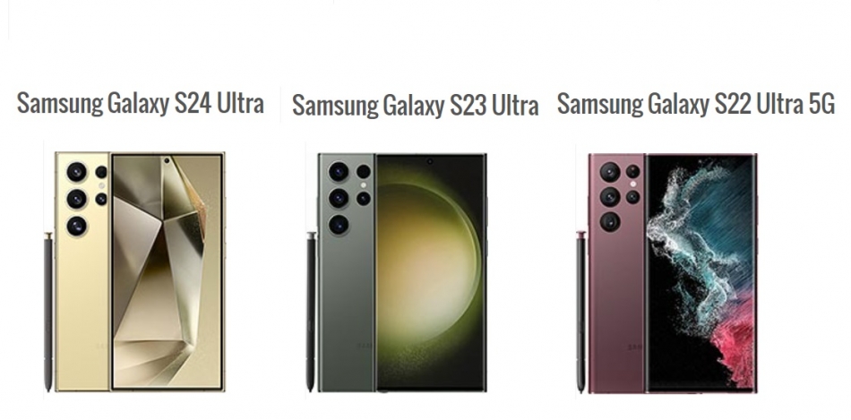 Principales différences entre les Samsung Galaxy S24 Ultra, S23 Ultra et S22 Ultra