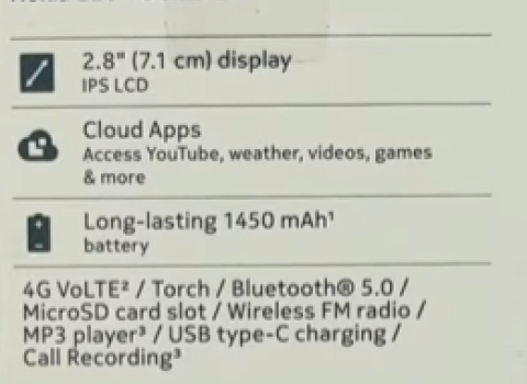 Nokia 220 4G (2024) top specs